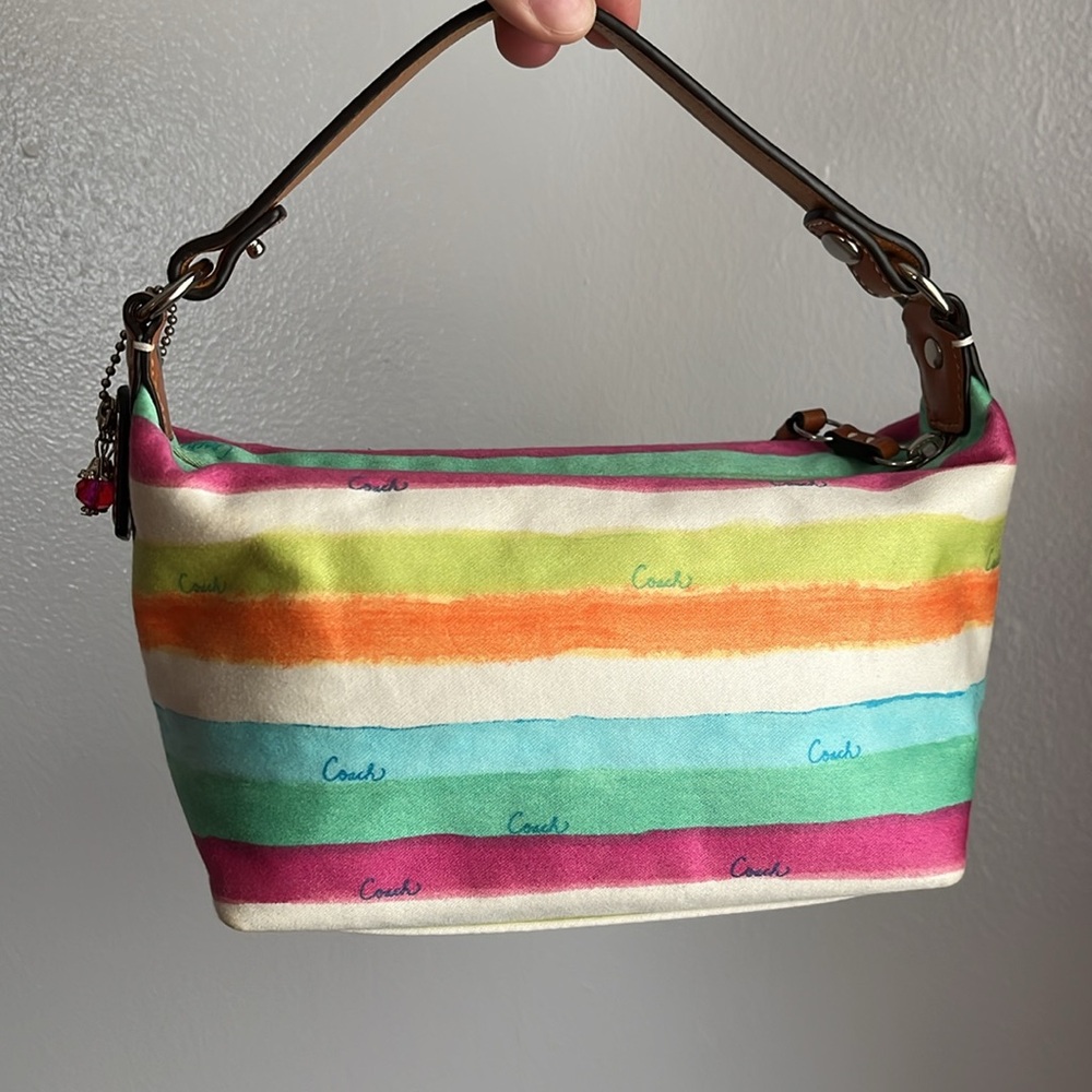 Coach Vibrant Striped Baguette - Picture 3 of 10